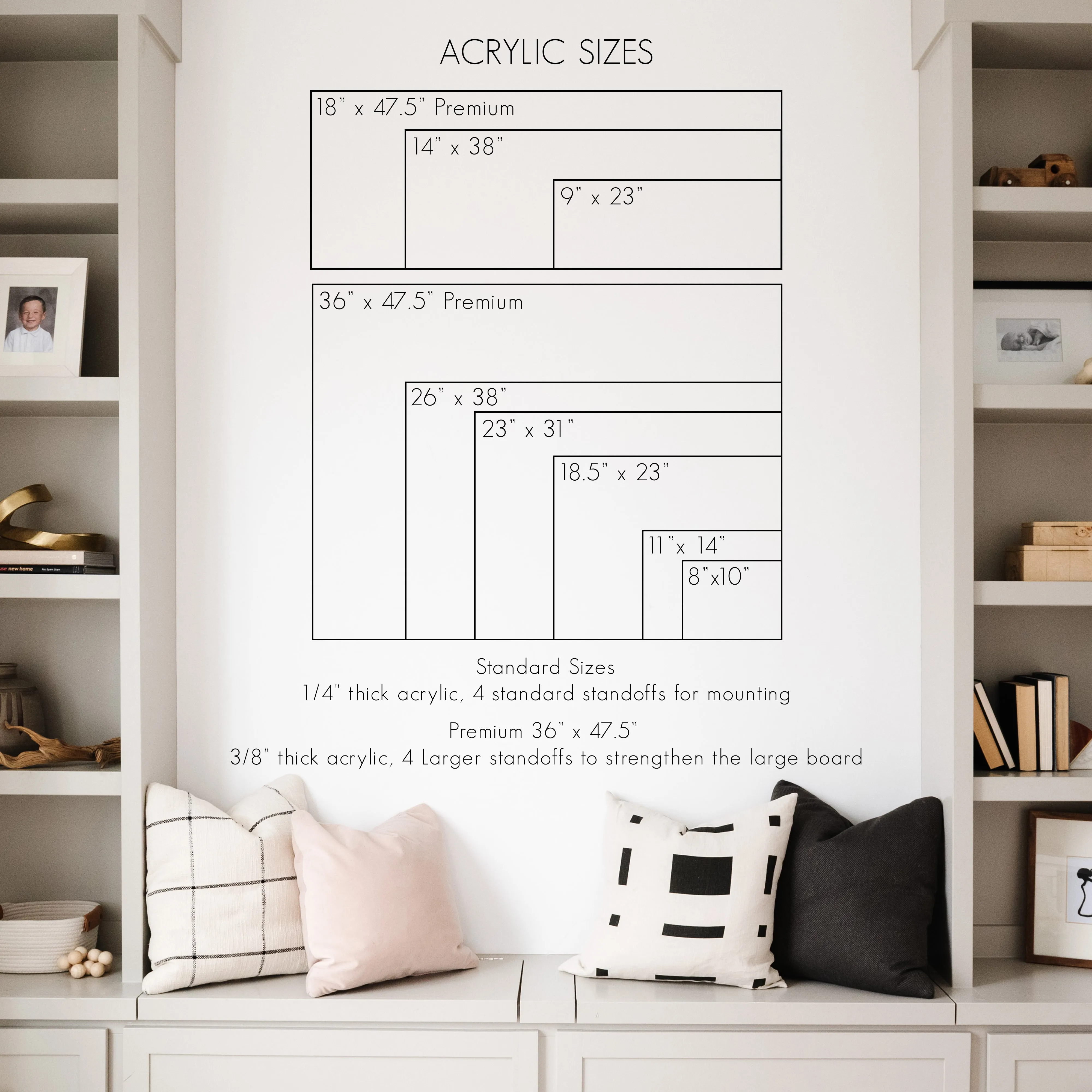 Weekly Frosted Acrylic Calendar   3 Sections | Horizontal Traeger