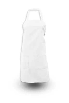 White Bib Apron (3 Pockets)