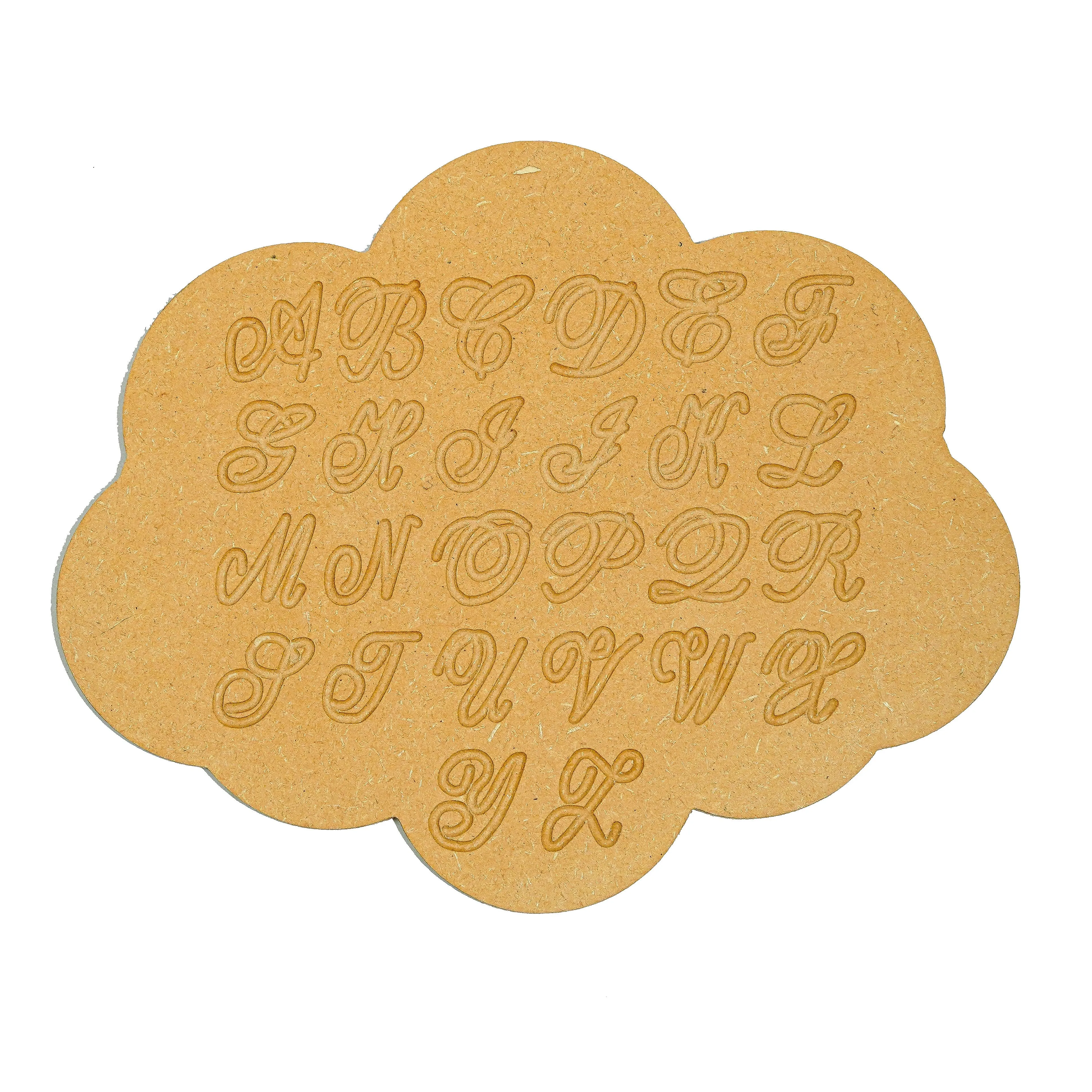 Whittlewud Cloud Shape English Cursive Alphabet Tracing Board- Montessori Fine Motor Development and Educational Toy for Kids