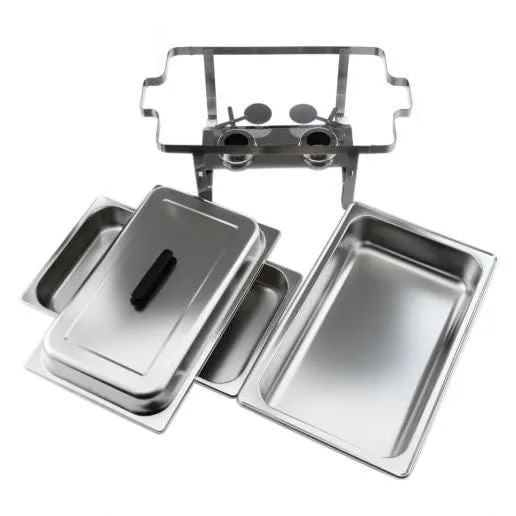 Winco C-3080B Polished Eco Newburg 8 Quart Chafer with Stand | Denson CFE