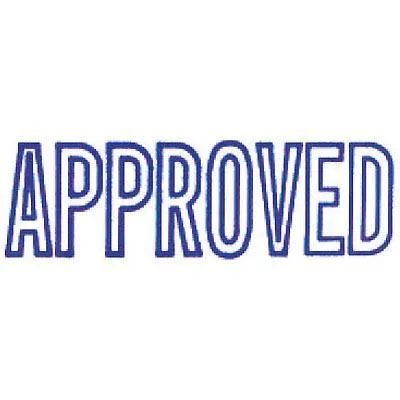 Xstamper Cx-Bn 1008 Message Stamp Approved Blue