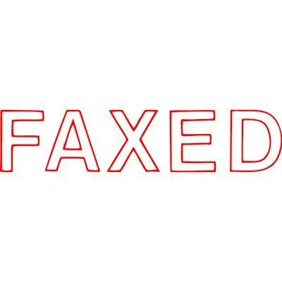 Xstamper Cx-Bn 1346 Message Stamp Faxed Red