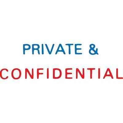 Xstamper Cx-Bn 2010 Message Stamp Private And Confidential Red/Blue
