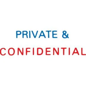 Xstamper Cx-Bn 2010 Message Stamp Private And Confidential Red/Blue