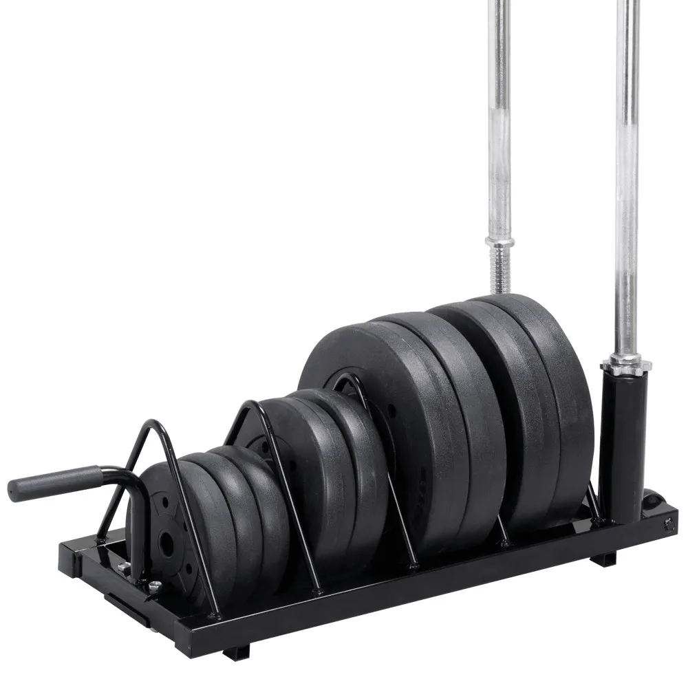 Yaheetech Horizontal Plate and Olympic Bar Rack