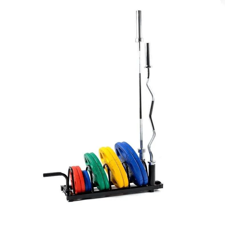 Yaheetech Horizontal Plate and Olympic Bar Rack