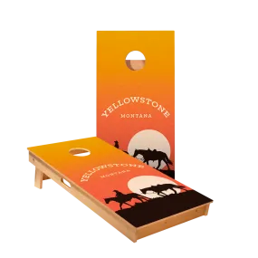 Yellowstone Sunset Star Cornhole Boards