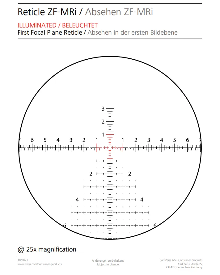 Zeiss LRP S5 525-56 (MRAD) - ZF-MRi Reticle