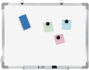 ZENY™ Dry Erase White Board 18x24 Inch Magnetic Hanging Wall Mounted Markers Magnets Aluminum Frame